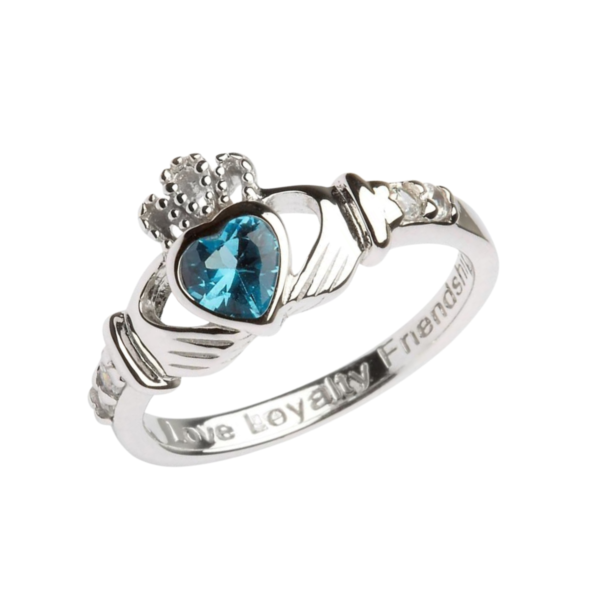 Birthstone Claddagh Ring - December