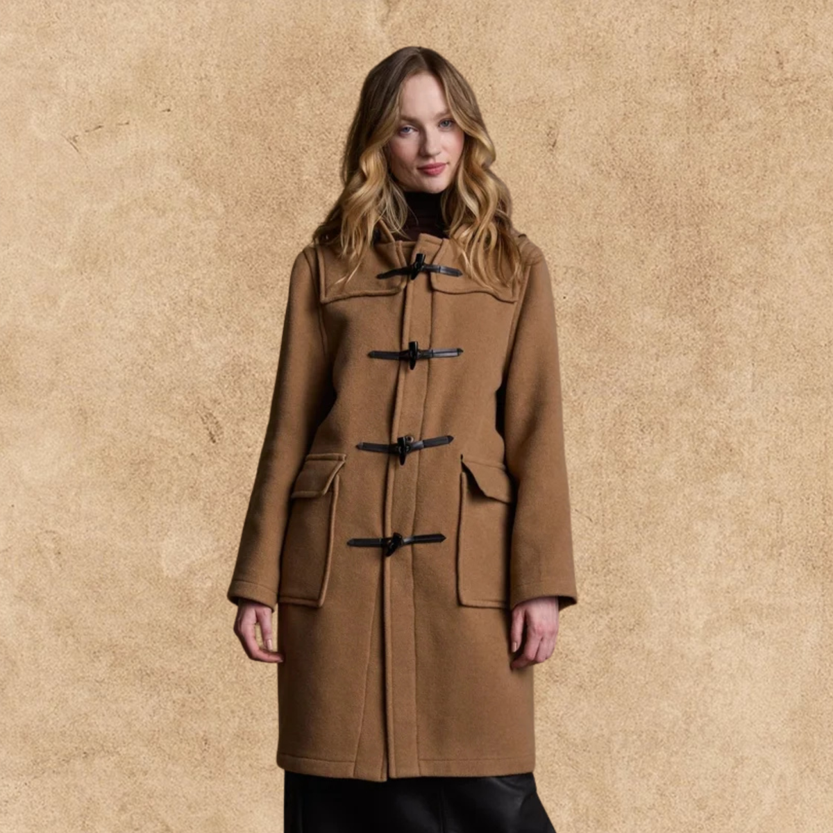 Alex Duffle Coat - Camel Blackwatch