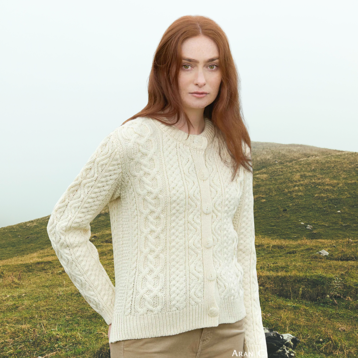 Short Lumbar Cardigan - Natural