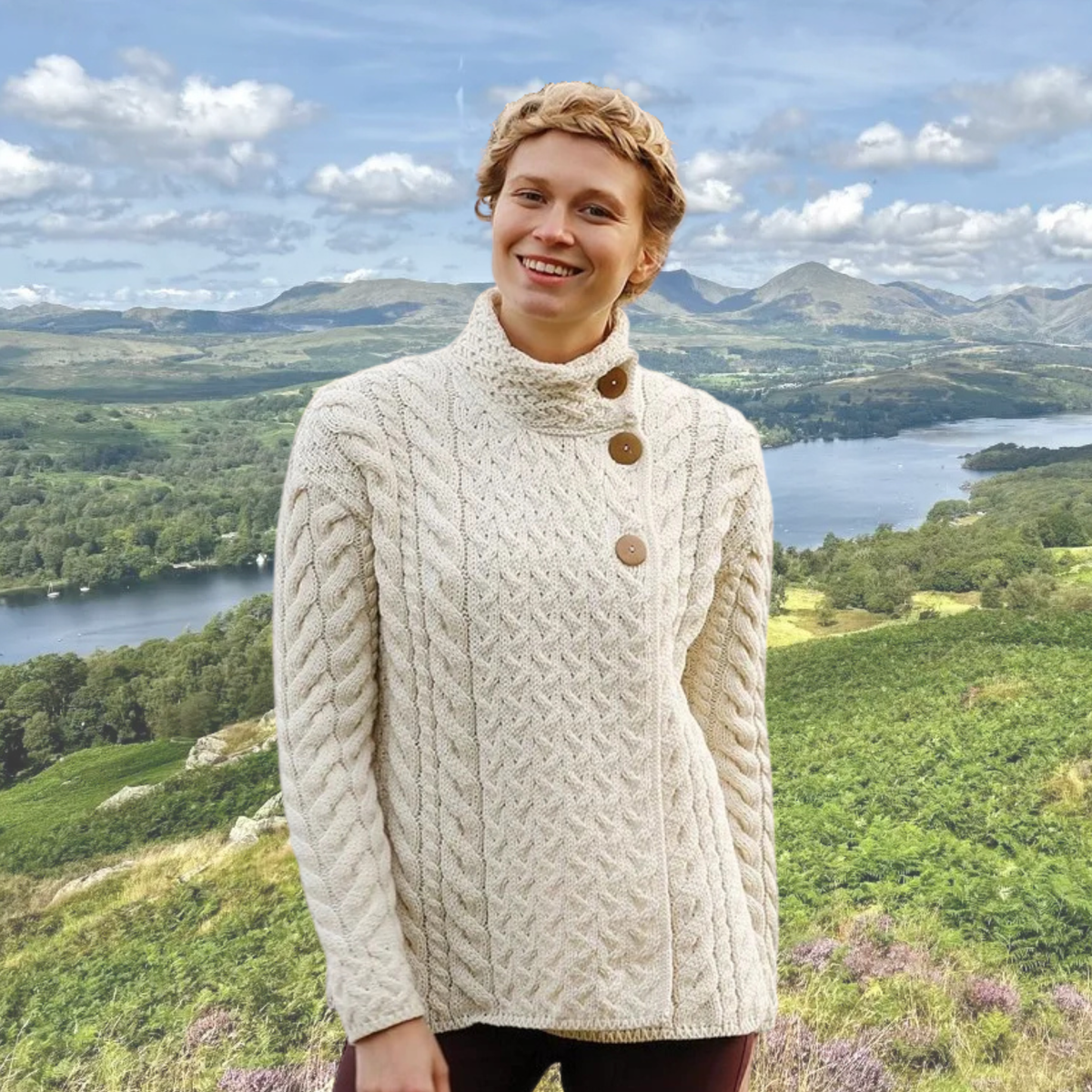 Aran Asymmetrical Cardigan