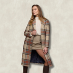 Clodagh Tweed Wool Coat - Autumn Check