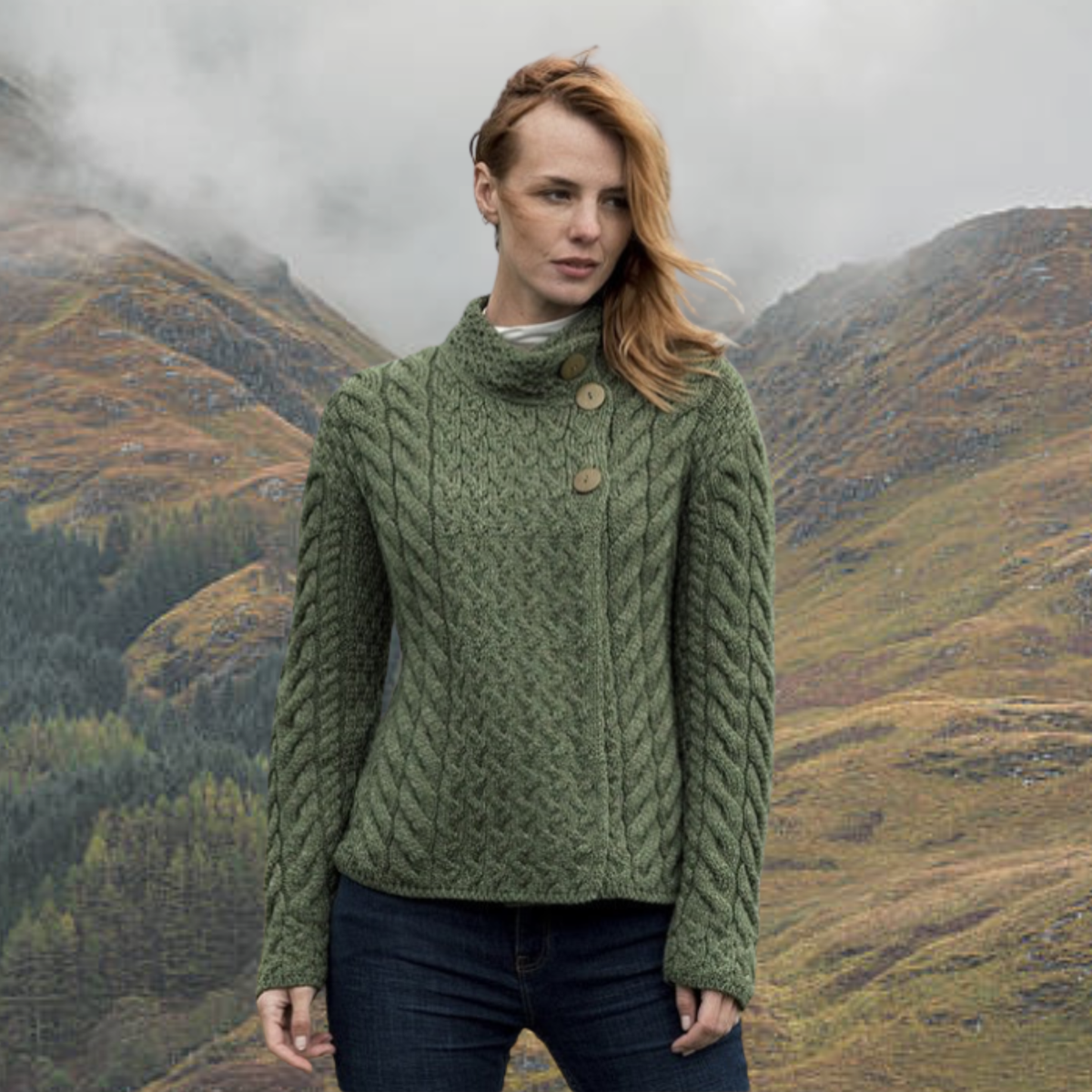 Aran Asymmetrical Cardigan