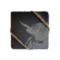 Coaster Set - Highland Cow Half Face