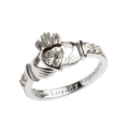Birthstone Claddagh Ring - April