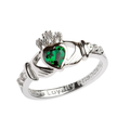 Birthstone Claddagh Ring - May
