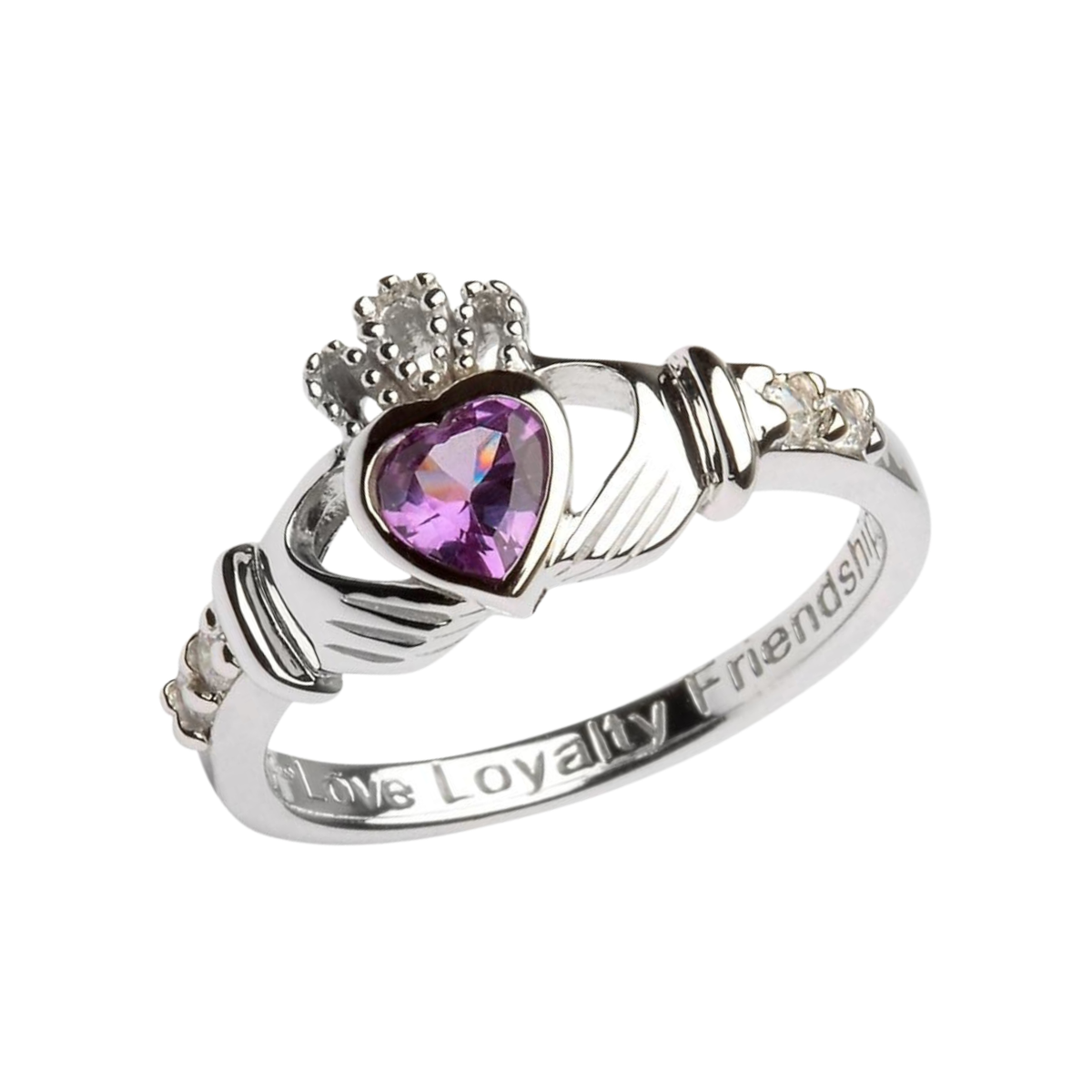 Birthstone Claddagh Ring - June