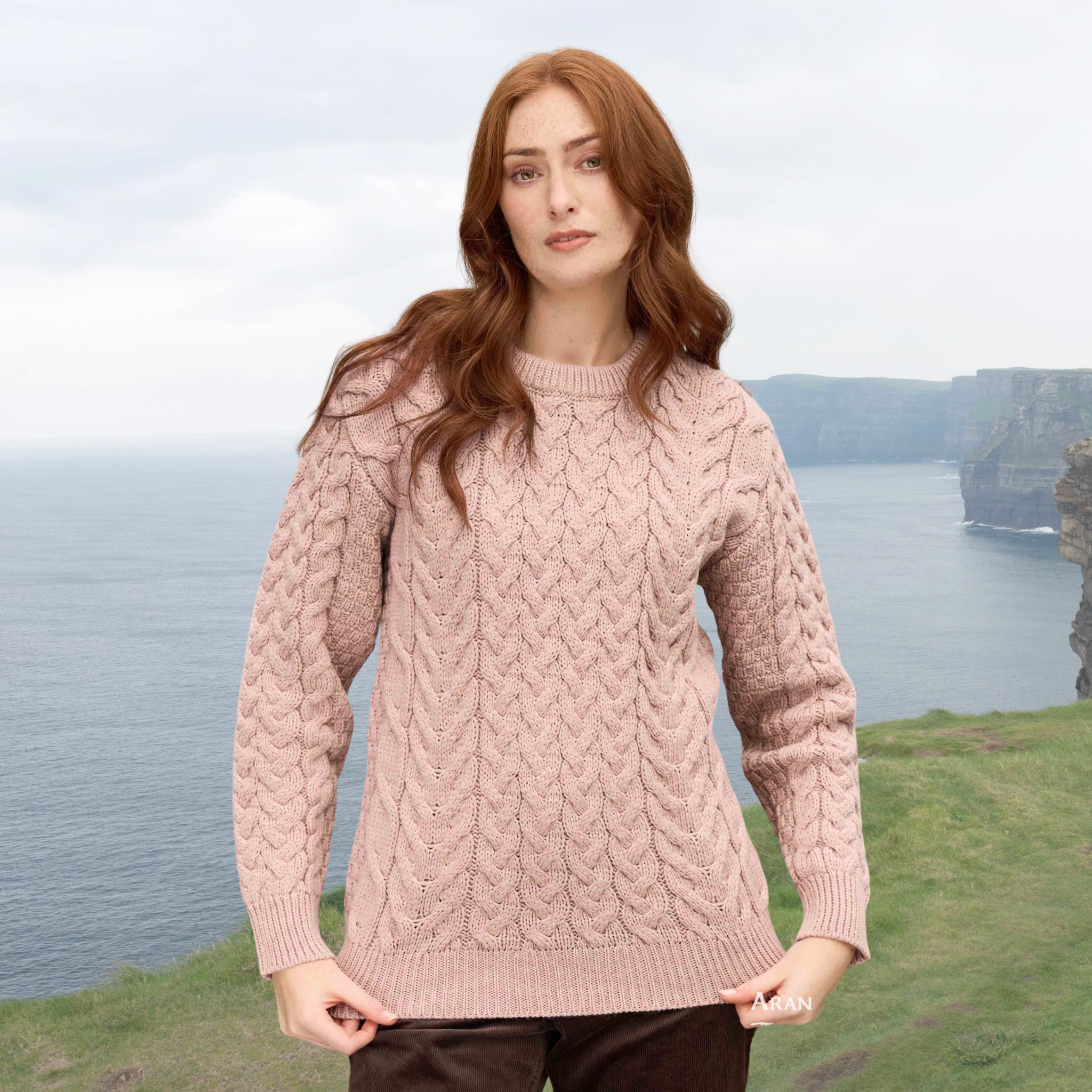 Buncrana Crew Neck - Sky Pink