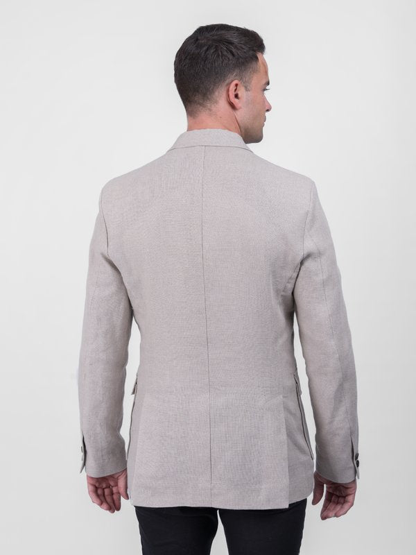 Irish Natural Linen Plain Style Jacket