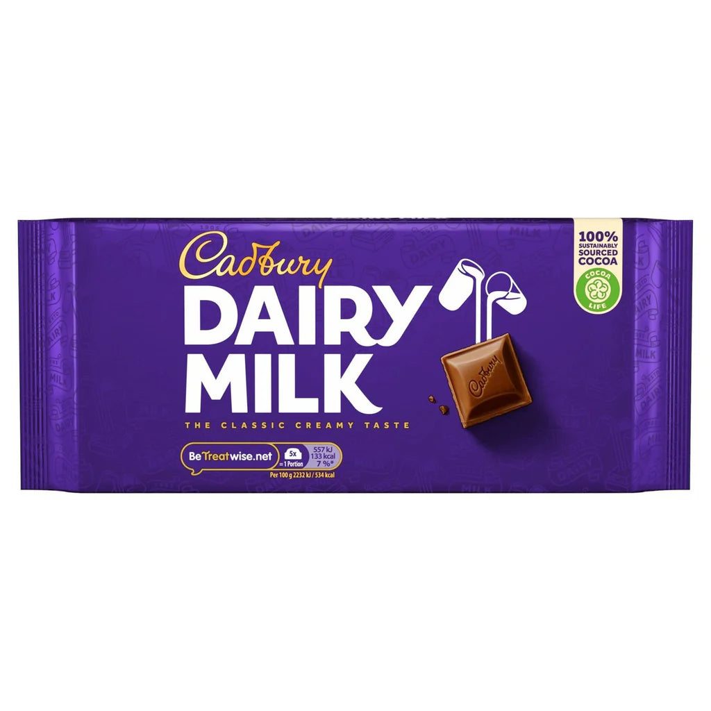 Cadbury Milk Chocolate Bar 180g