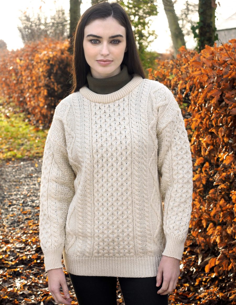 Aran Crew Neck Sweater