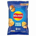 Walkers Cheese & Onion Crisps - 6pk