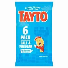 Tayto Salt & Vinegar Crisps  6pk