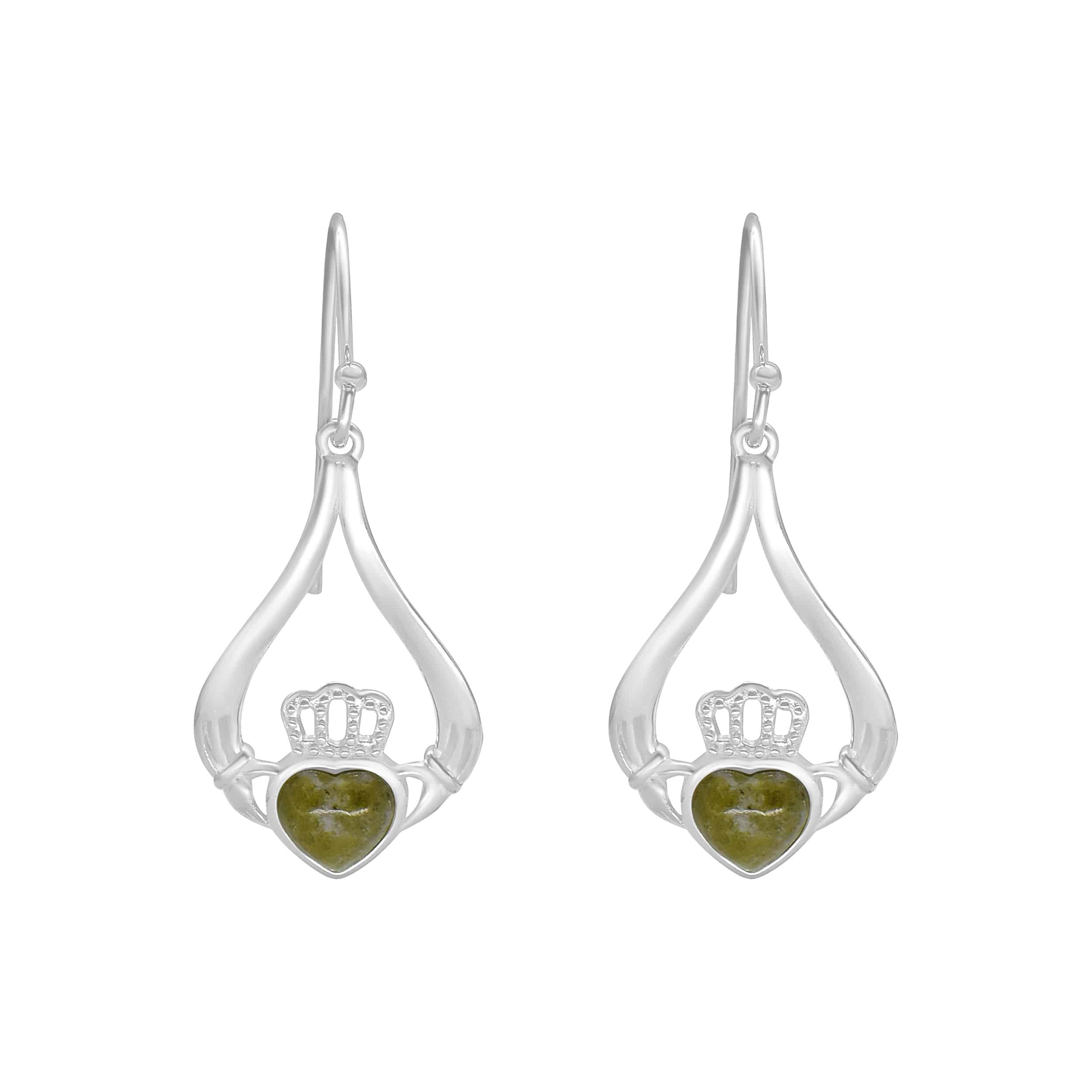 Connemara Marble - Claddagh Earrings