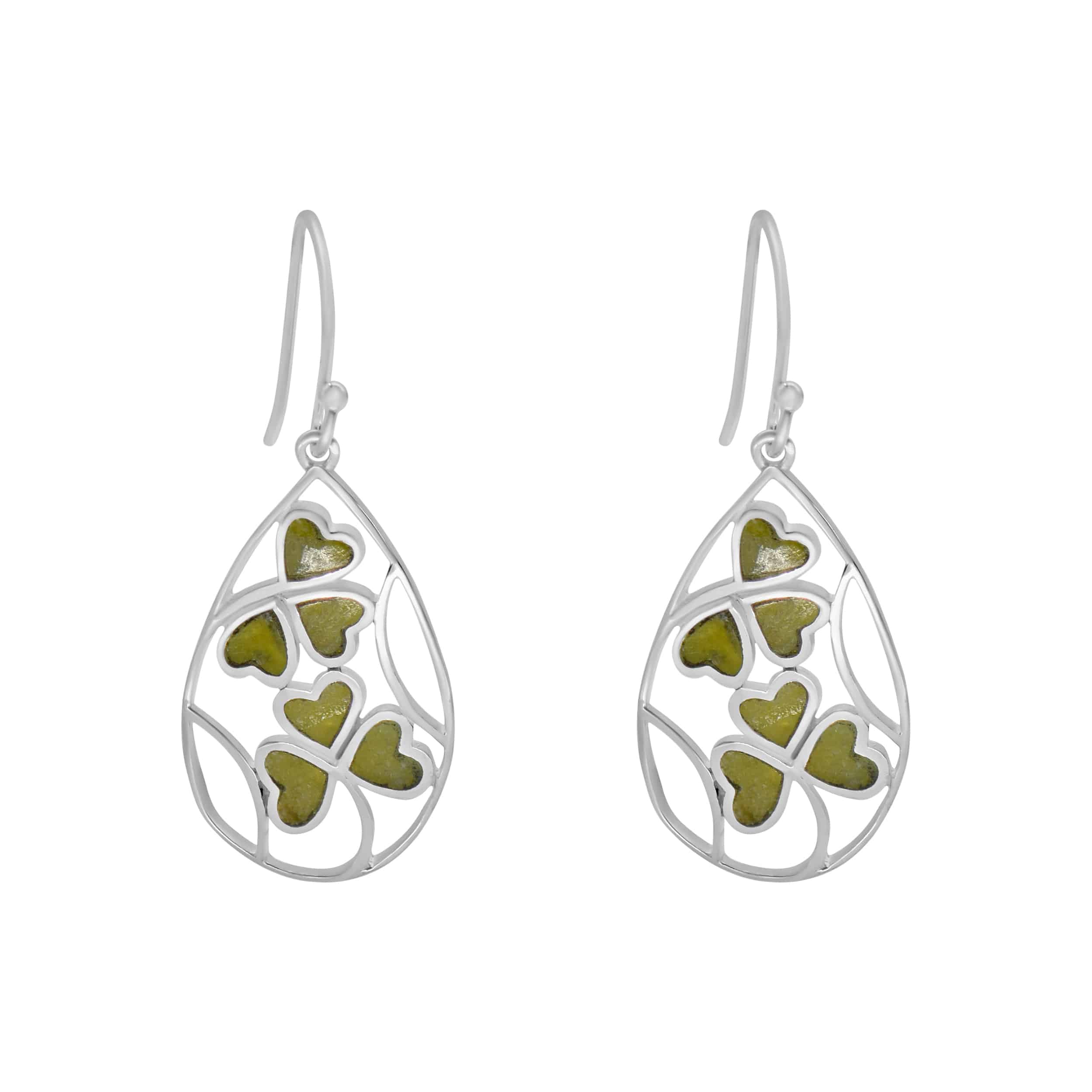 Connemara Marble - Shamrock Earrings