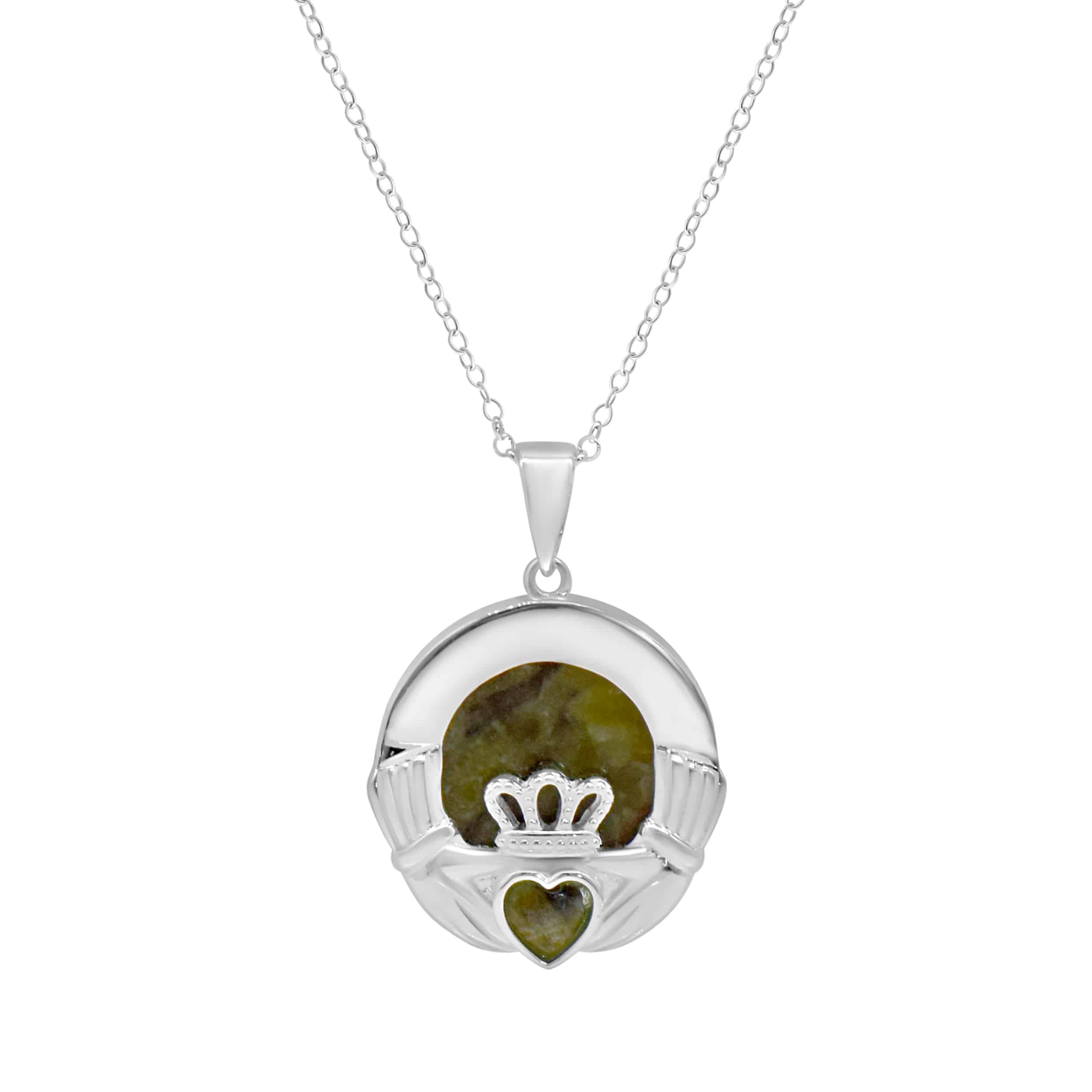 Connemara Marble - Claddagh Pendant