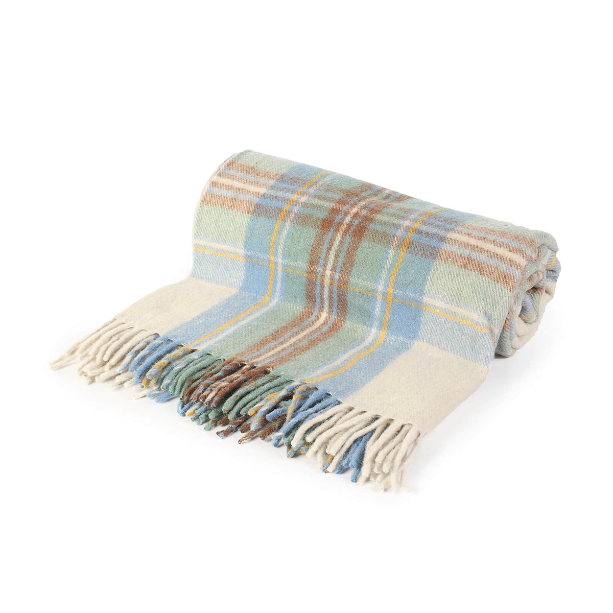 Wool Blanket Stewart Blue Muted Highland
