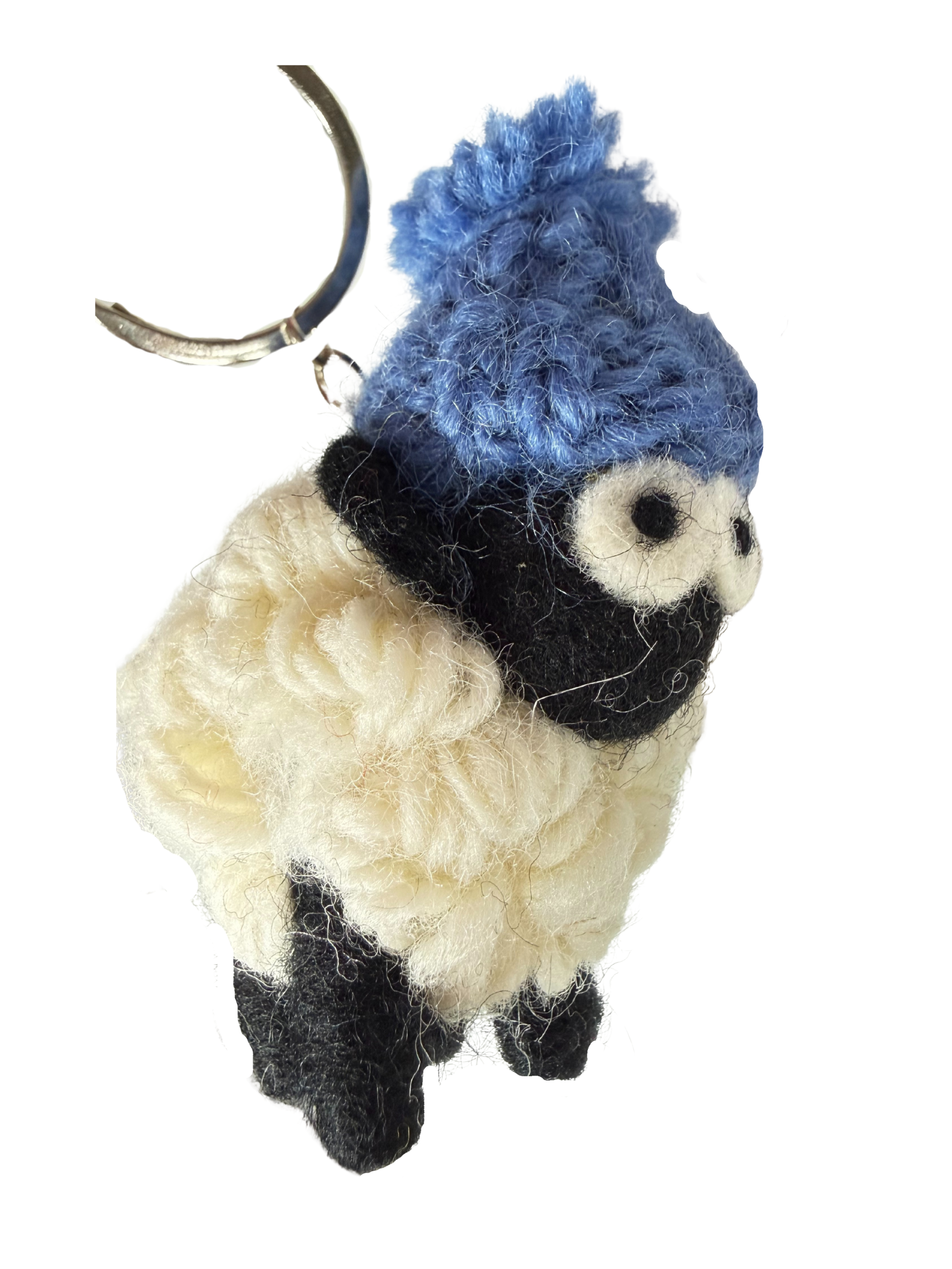 Erin Knitwear - Blue Hat Sheep Key Chain