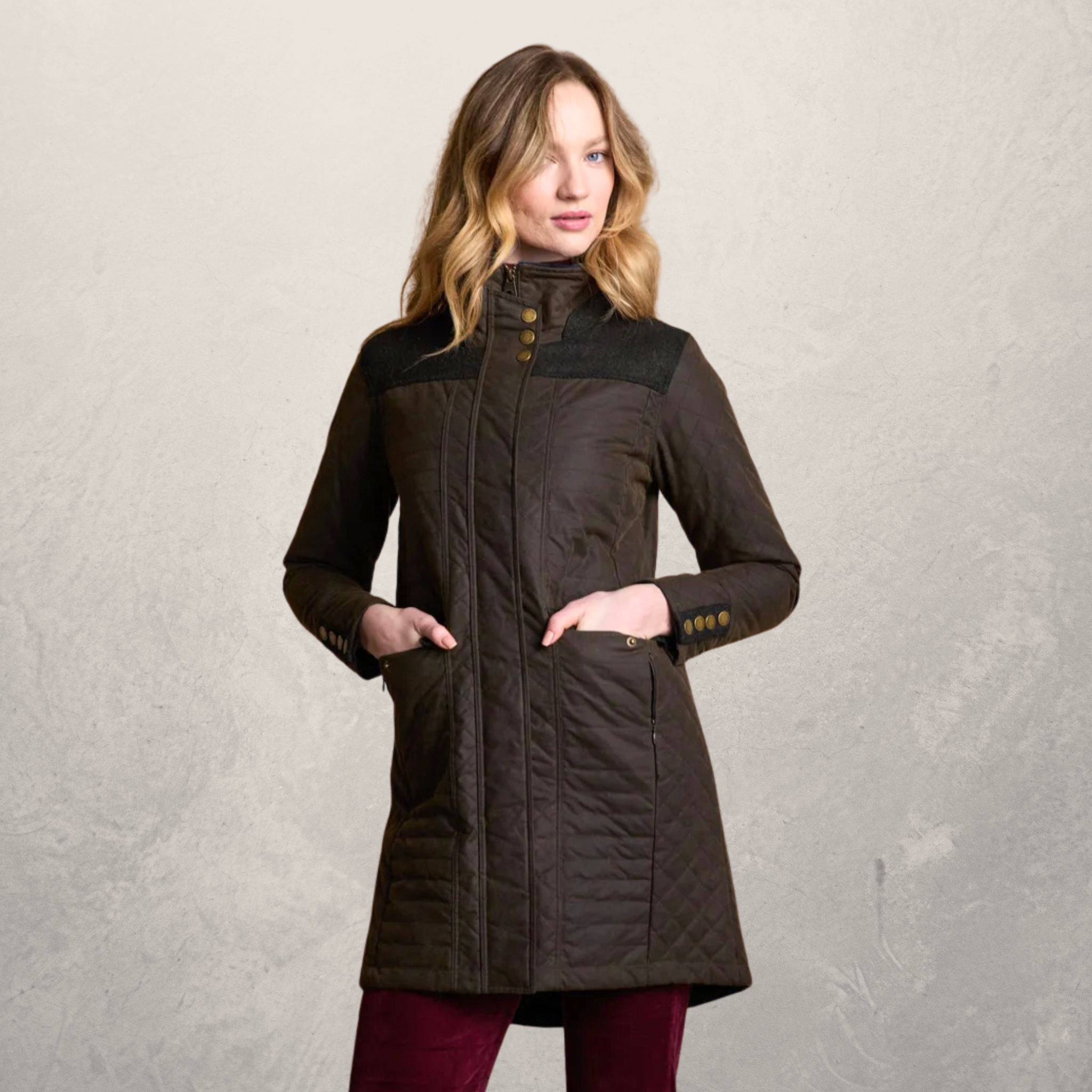 Jodie Wax Coat - Olive