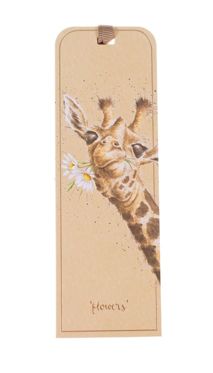 'Flowers' giraffe bookmark