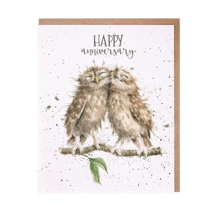 Wrendale Card  'Anniversary Owls'