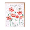 Wrendale Card 'Poppies and Bee'