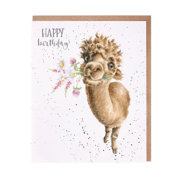 Wrendale Card 'Birthday Flowers For You'