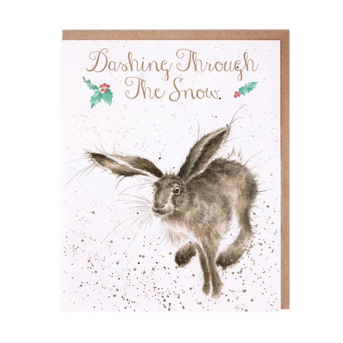 Wrendale Card 'Dashing Through the Snow'