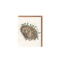 Wrendale Mini Card 'Christmas Hedgehugs'