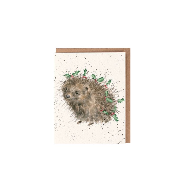 Wrendale Mini Card 'Christmas Hedgehugs'