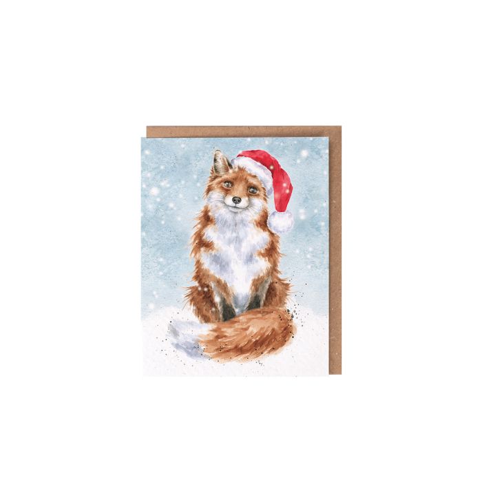 Wrendale Mini Card 'Festive Fox'