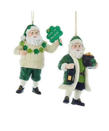 ORNAMENT IRISH SANTA 4"