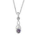 Celtic Trinity Knot Silver Birthstone Pendant Small October - Opal