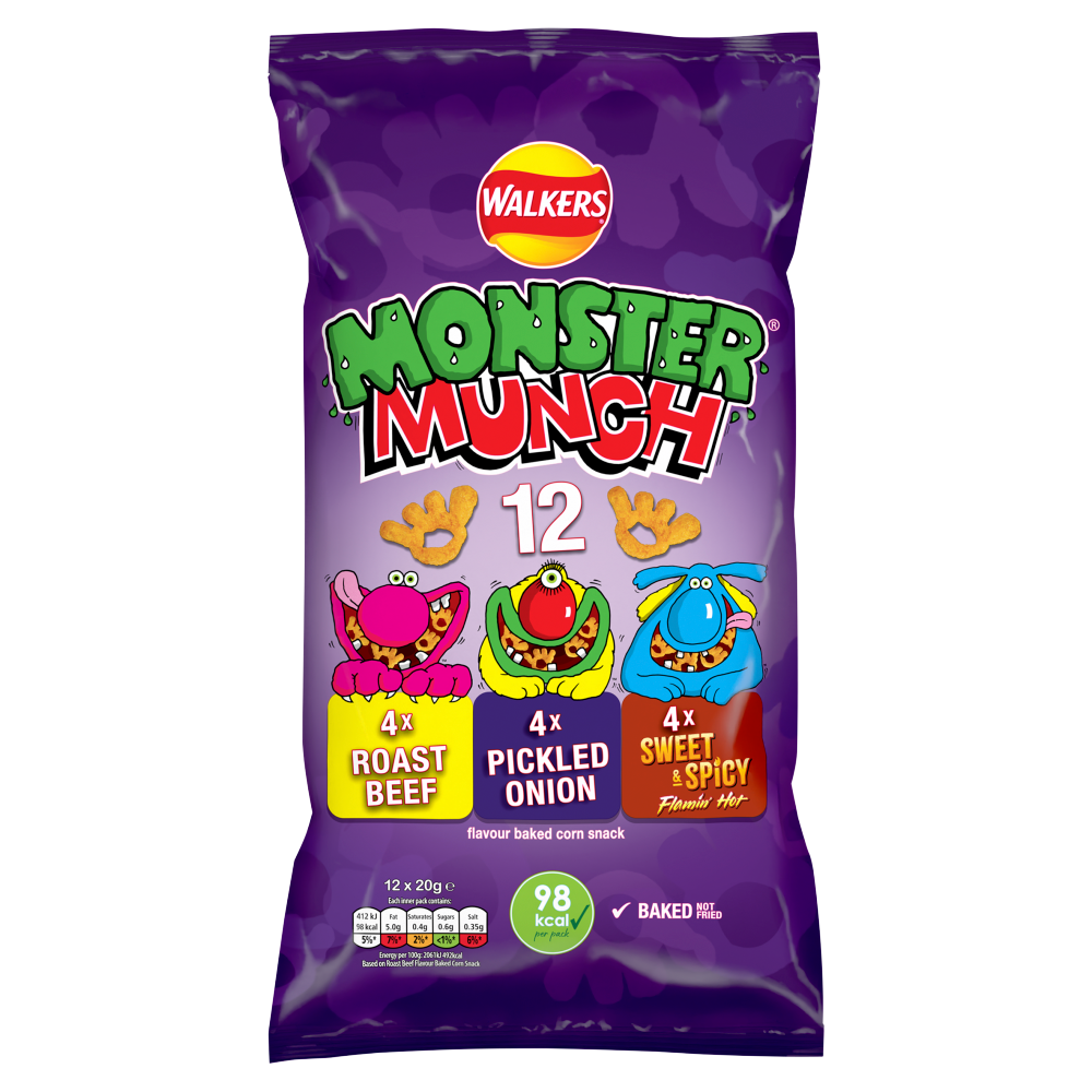 Walkers 12pk Assorted Monster Munch