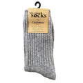 Womens Cashmere Blend Socks -  Light Grey