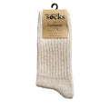 Womens Cashmere Blend Socks -  Cream