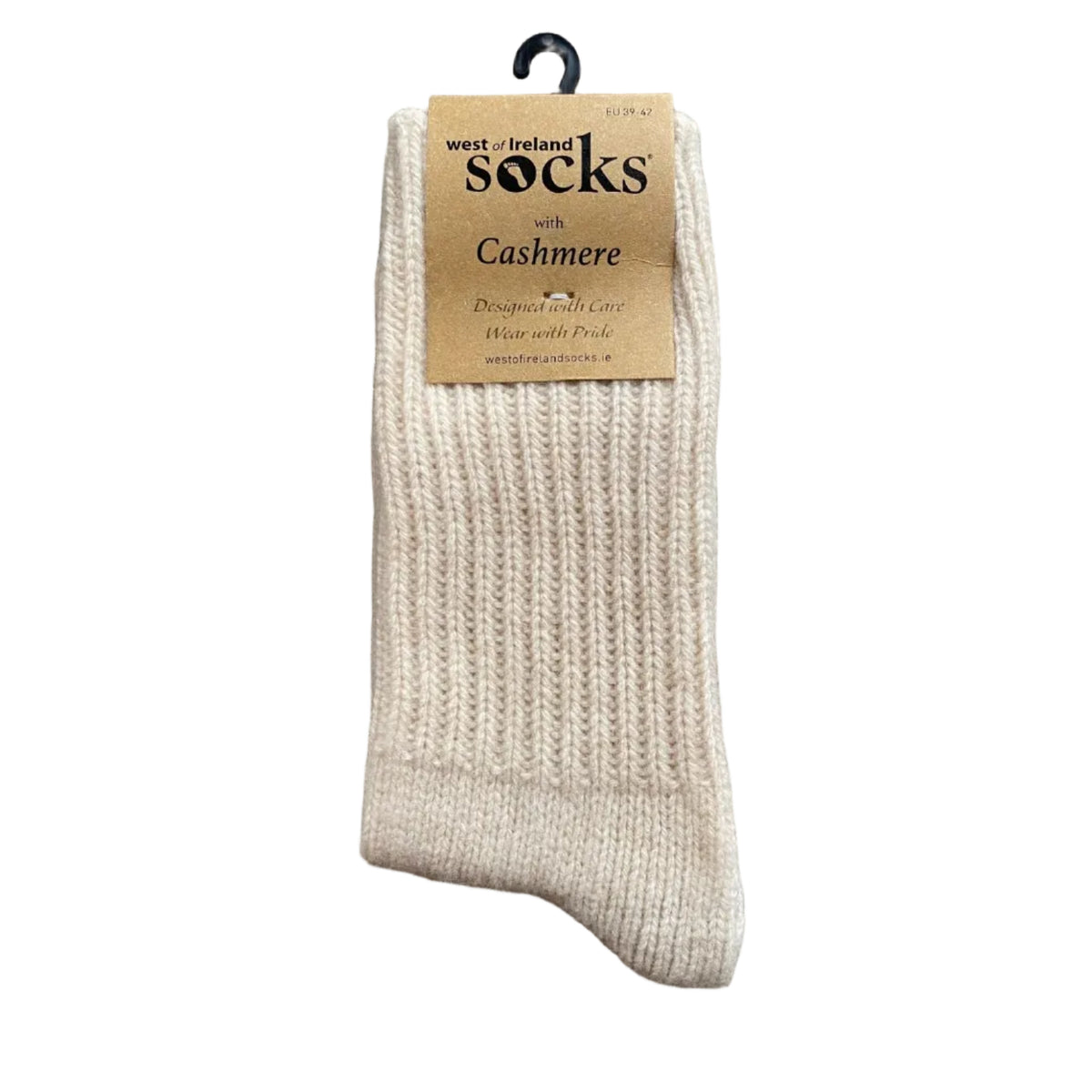 Womens Cashmere Blend Socks -  Cream
