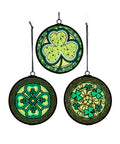 ORNAMENT IRISH STAINED GLASS 3.5"