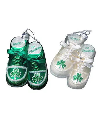 ORNAMENT IRISH BABY SHOE 3.5"