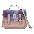 Islander Medium Calton Satchel - Pink Blue Tartan