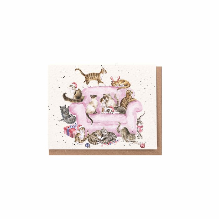Wrendale Mini Card  'Meowy Christmas'