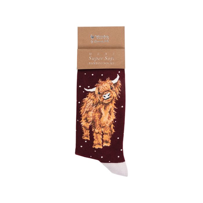 'A Highland Christmas' Mens Christmas Socks