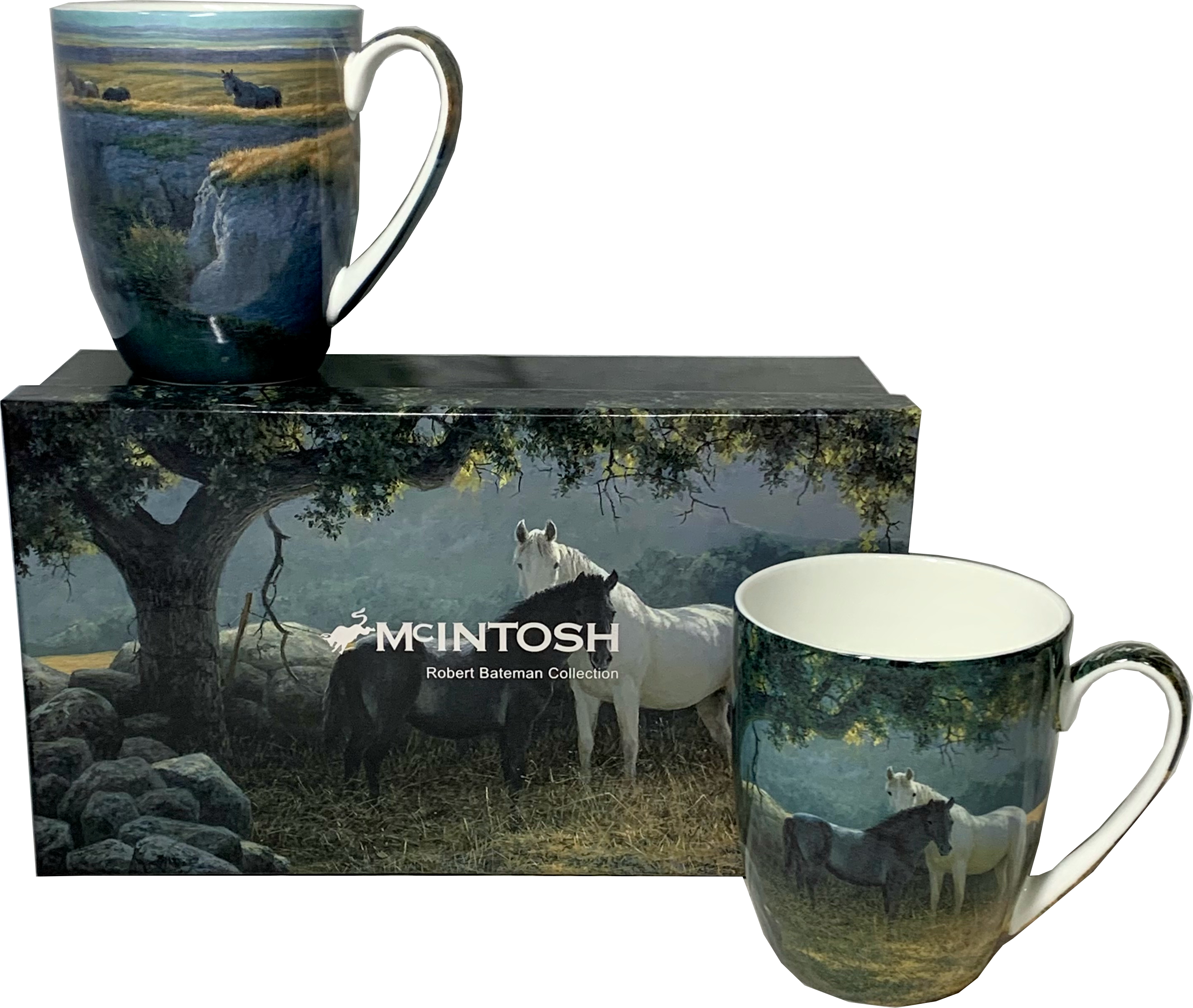 Bateman Horses Set of 2 Mugs