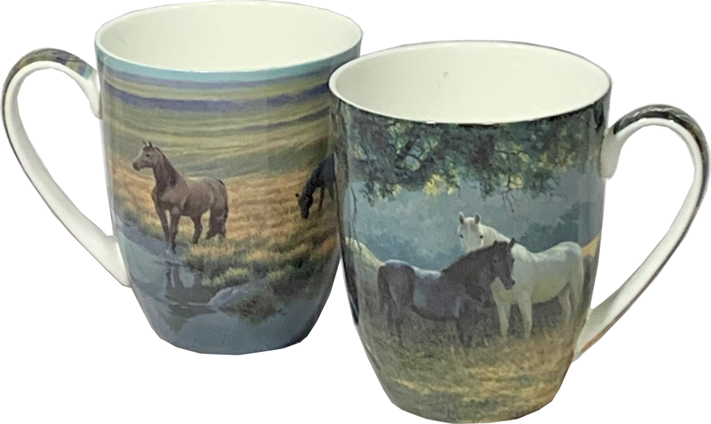 Bateman Horses Set of 2 Mugs