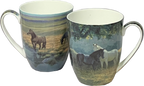 Bateman Horses Set of 2 Mugs