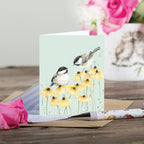Wrendale Mini Card 'Chickadees'