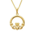 14KT Gold Vermeil Claddagh Pendant