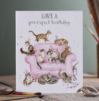 Wrendale Card 'A Purrrfect Birthday'