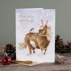 Wrendale Card 'One Horse Open Sleigh'