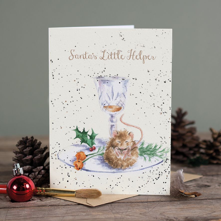 Wrendale Card 'Santa's Little Helper'