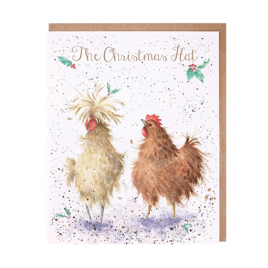 Wrendale Card 'The Christmas Hat'